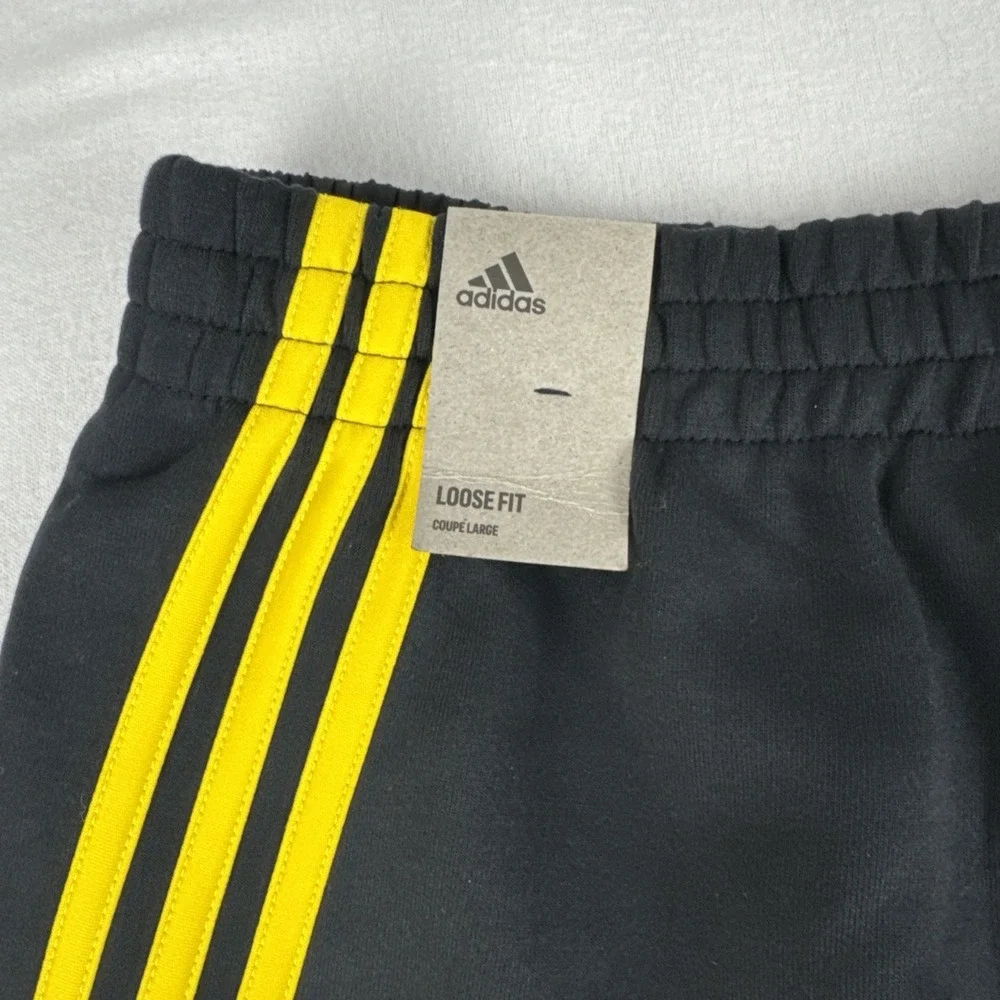 Adidas Lego Classic Boys Track Pants H26667 XL Black Yellow loose fit 30*30